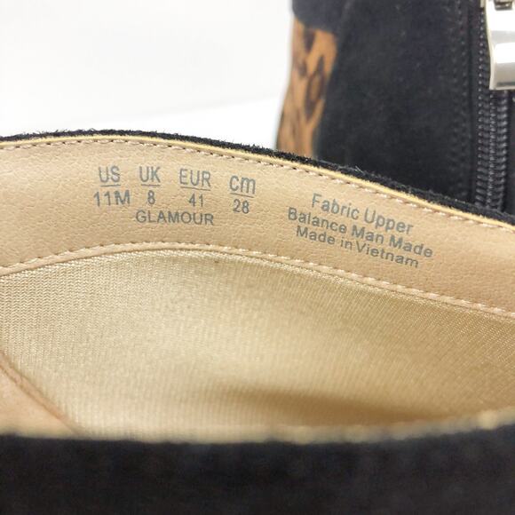 LifeStride Womens Glamour Ankle Boots 11M Leopard Brown Black Pointed Toe NWB - Picture 12 of 13